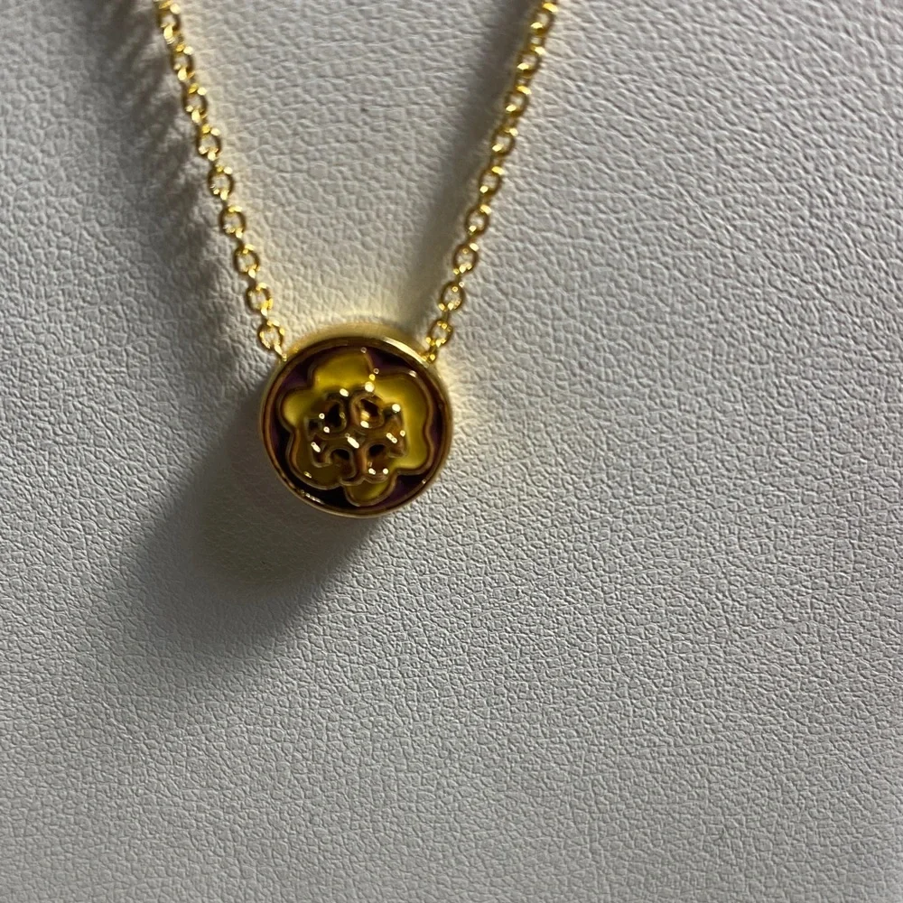 Tory Burch Gold Medallion Necklace - Picture 2 of 4